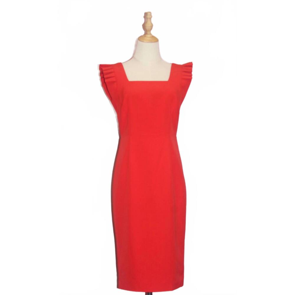 NEW SIMONA MAGHEN women's monarch dress in red